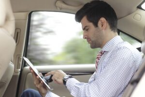 businessman in car